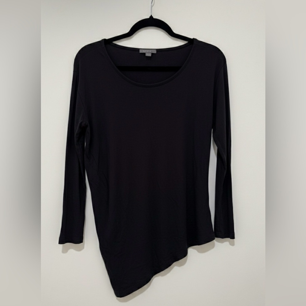 Vince asymmetric cotton modal tee T shirt